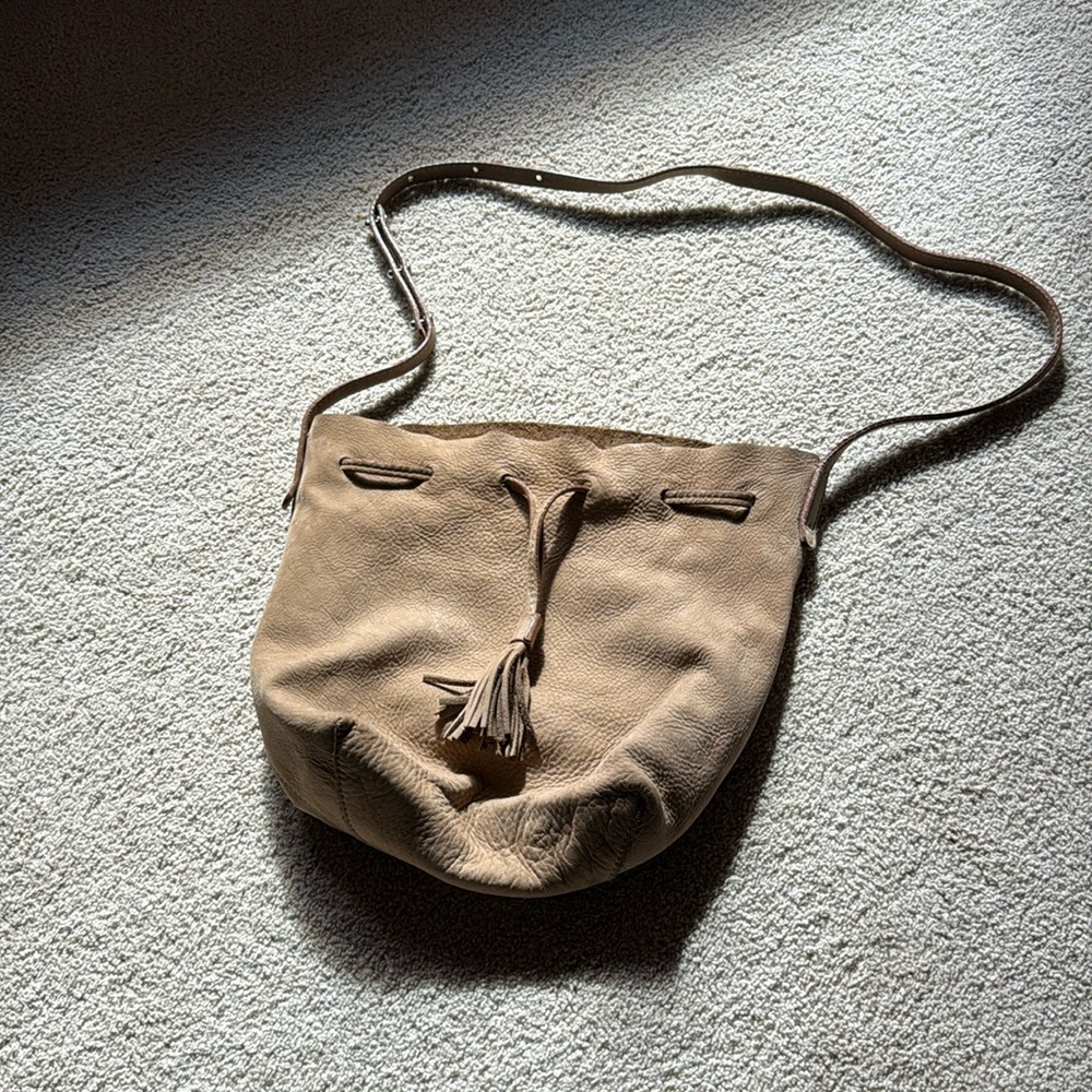 Velvet by Graham & Spencer suede crossbody brown tan